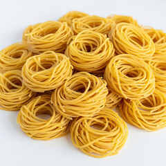 pasta on white background