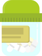 illustration of pills in a bottle