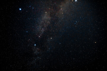 Milky way stars and constellations with a galaxy background.