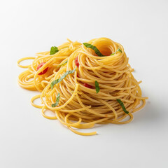pasta on white background