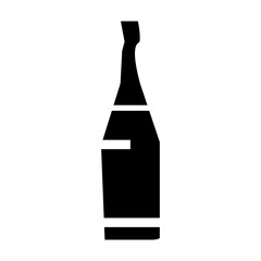 black bottle of syrup vector illustration