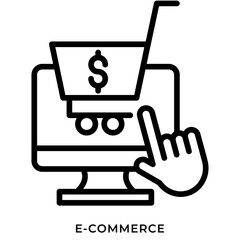 E-commerce Shopping Line Icon