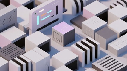 3d render of a modern building