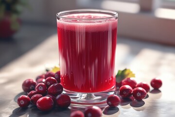 Cranberry Juice in a Glass
