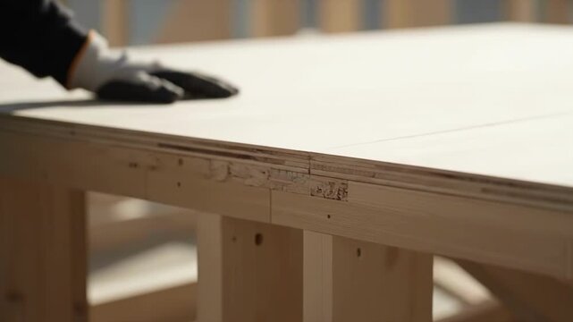 Carpentry craftsmanship: precise woodworking techniques displayed with skillful hand movements