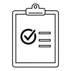 Checklist clipboard with completed tasks and bullet points mark