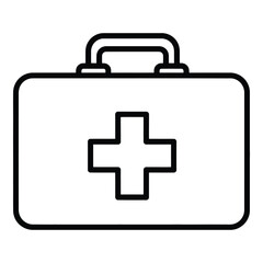 Obraz premium Medical first aid kit with cross symbol vector