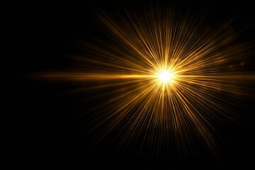 Fototapeta premium Stunning Golden Light Rays and Sparkles for Digital Art, Design Projects, and Festive Celebrations