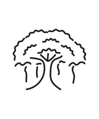 banyan tree icon, vector best line icon.