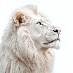 Fototapeta premium white lion isolated on white background.