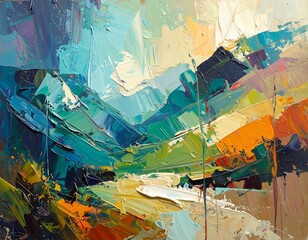 Abstract mountain landscape