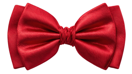 Red Bow Tie on Transparent Background