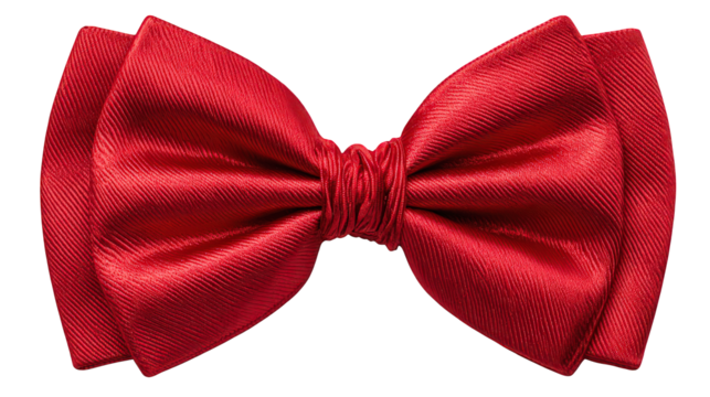 Red Bow Tie on Transparent Background