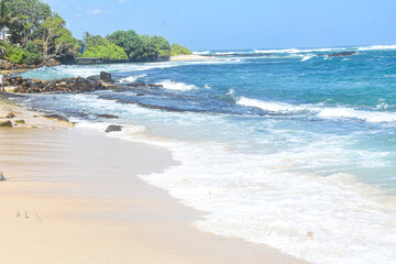 Beach ocean waves - Experience paradise with this serene tropical beach. Gentle
