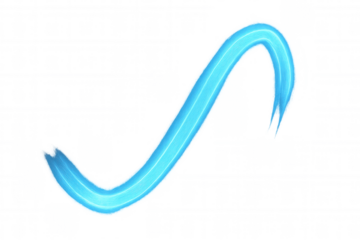 Dynamic blue energy wave creating a fluid, glowing motion against a transparent background, symbolizing movement and futuristic design