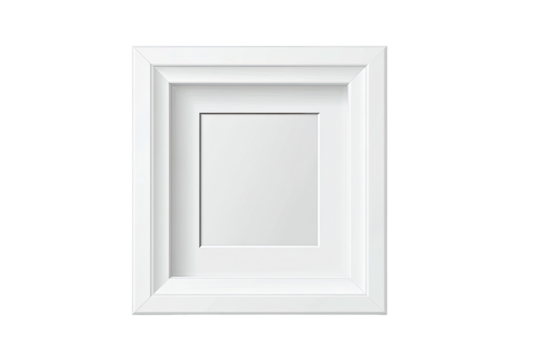Square white frame, empty inside