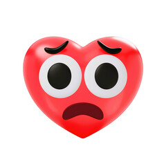 3d  Broken Heart Emoji Face - Sad Love Heartbreak Vector Icon