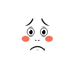 Obraz premium Vector Cartoon Emotion - Anxious 