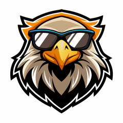 colorful illustration of a eagle head mascot logo
