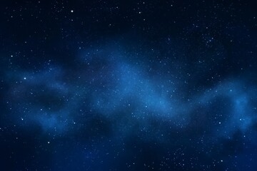 Fototapeta premium Starry Night Sky with Blue Nebula. Deep Space.