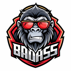 colorful illustration of a gorilla head mascot logo