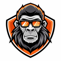 colorful illustration of a gorilla head mascot logo