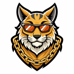 colorful illustration of a lynx head mascot logo