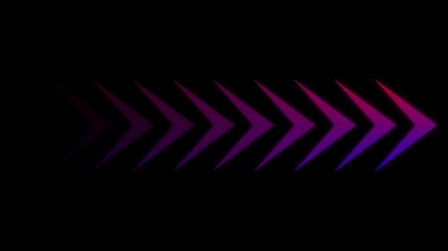 Dynamic Left direction arrow  Loop animation. direction arrow future Concept traffic road on background.