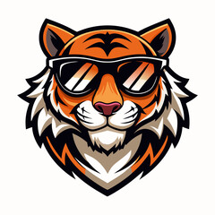 colorful illustration of a tiger head mascot