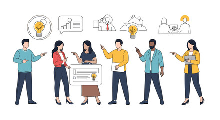 Diverse team of professionals collaborating on innovative ideas and business strategies for growth