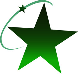 abstract background with colorful stars icon on white background