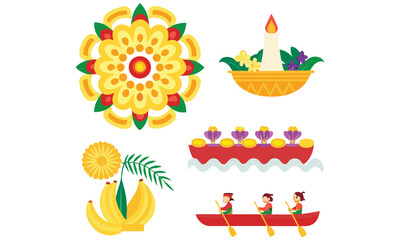 Happy Onam 2025 | Kerala Onam Festival Icons, Symbols, Wishes & Traditions