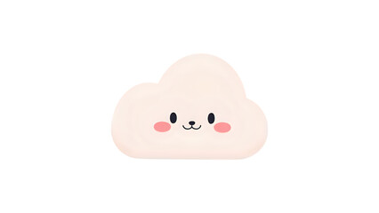 Soft fluffy cartoon clouds, transparent PNG, cute kids clipart for nursery and educational designs