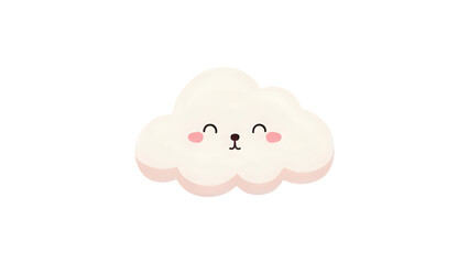Soft fluffy cartoon clouds, transparent PNG, cute kids clipart for nursery and educational designs