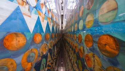 Abstract pattern, geometric shapes, circular motifs