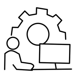 Business Cooperation web icons in line style. Meeting, cooperation, business people, audience, briefing, plan, collection. Vector illustration.