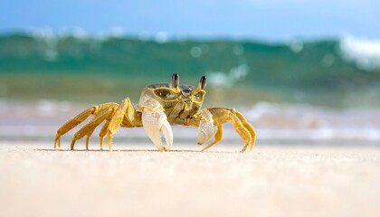 Sure! Here's a detailed prompt you can use to generate or search for a realistic or artistic image of a **sea crab**:

---

**Prompt:**

> "A high-resolution, detailed image of a sea crab in its natur