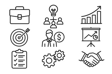 Business Management Icons Set
