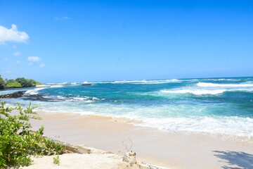 Ocean waves beach - Experience the calming beauty of turquoise ocean waves