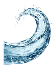 Wave of water with a clear, glossy form