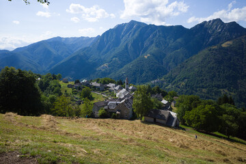 The very small village of Rasa in Ticino, Southern Switzerland