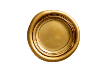 gold wax seal sticker, jpeg, png, transparent