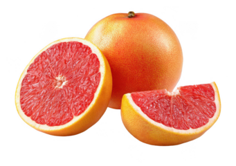 whole grapefruit and sliced and cut grapefruits, jpeg, png, transparent