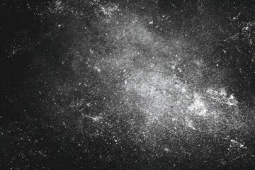 Obraz premium grunge overlay effect with scratch and dust on black background, retro noisy grain dust texture for film or photo overlay effect on black background, old photo overlay texture