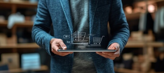 Innovative Entrepreneur Optimizing Multichannel Commerce with Modern Tablet and E-Commerce Solutions