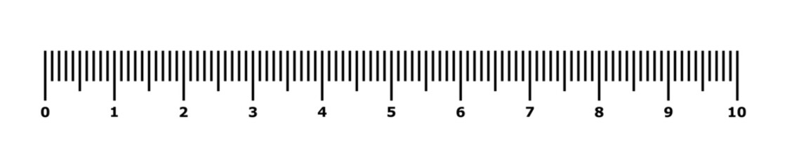 Ruler and tape measure vector illustration. Linear measurement tool icon for education, blueprint, and construction design