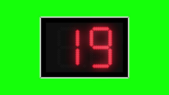Basketball Shot Clock 24 Seconds: Green Background