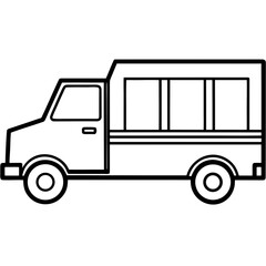 Simple Line Truck with Open Bed