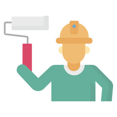 Painter Vector Icon which can easily modify or edit