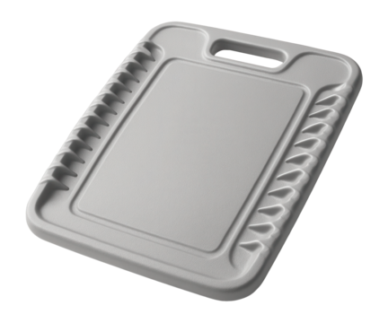 Plastic carving board with meat grips